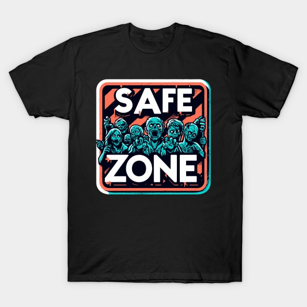 Zombie apocalypse Safe zone Retro T-Shirt by TomFrontierArt